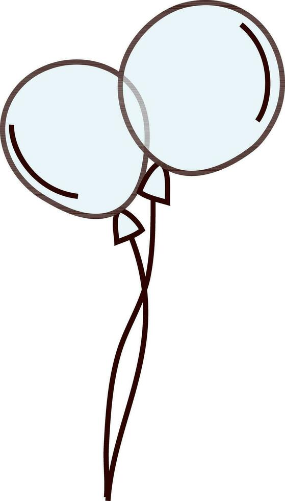 Symbol von ein Ballon im Himmel Blau Farbe. vektor