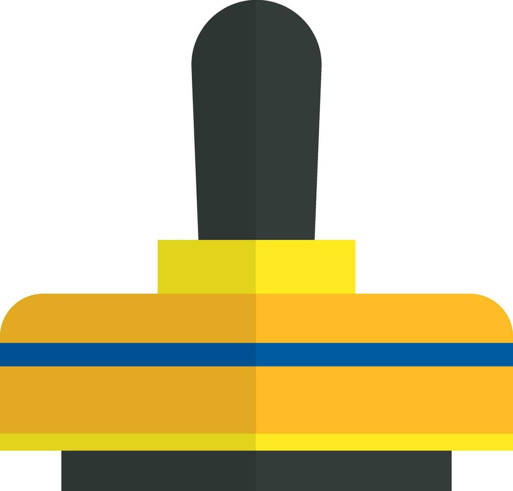 halv skugga ikon av stämpel i gul och grå Färg. vektor