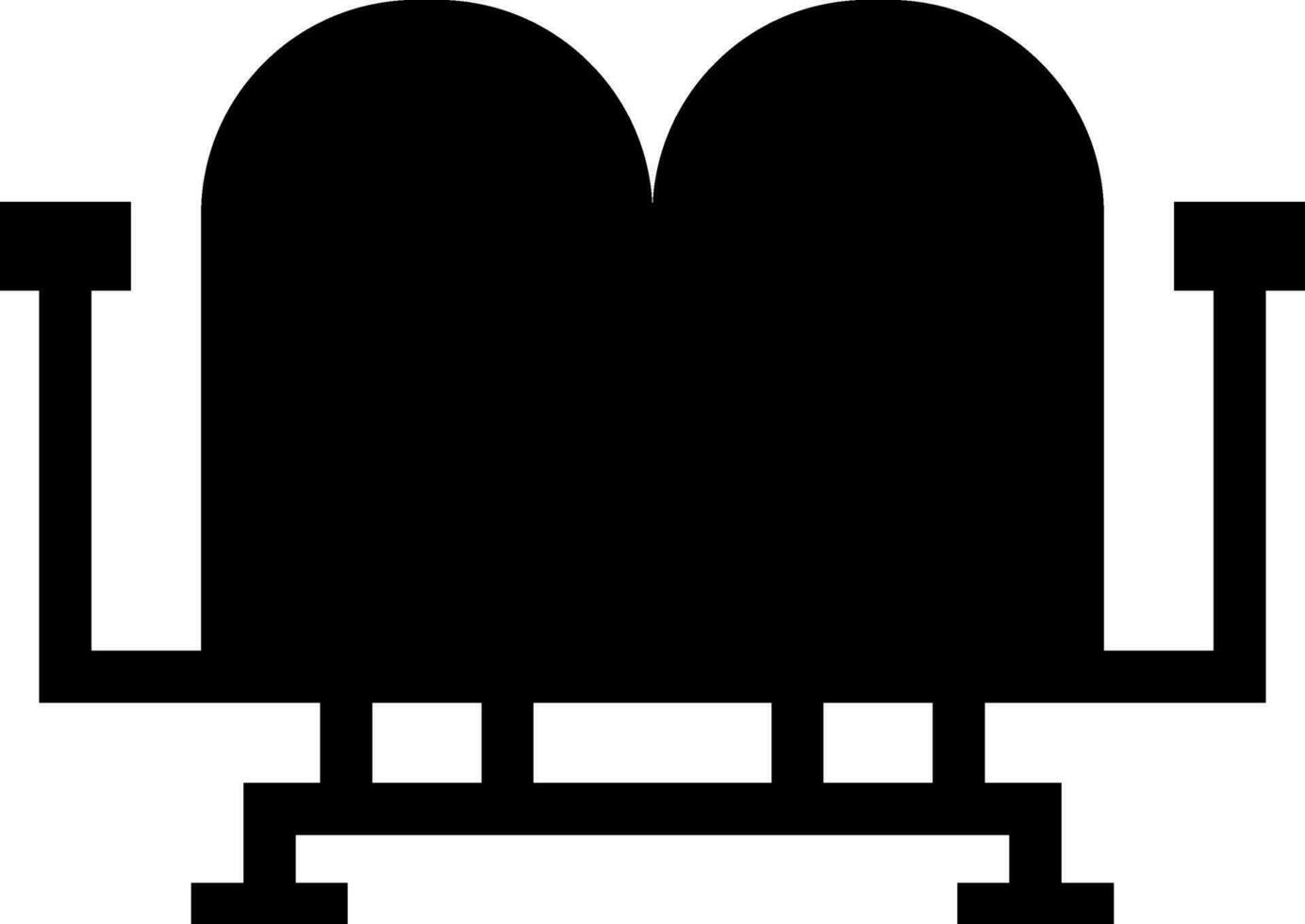illustration av stol i svart Färg. vektor