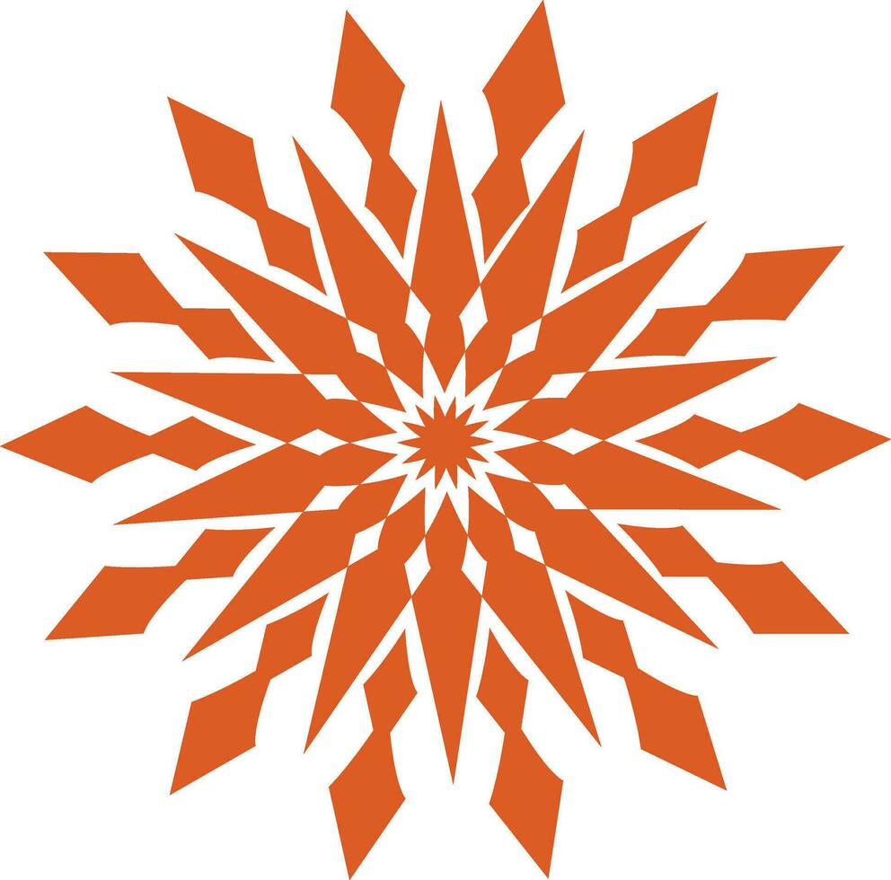 eben Blumen- Design im Orange Farbe. vektor