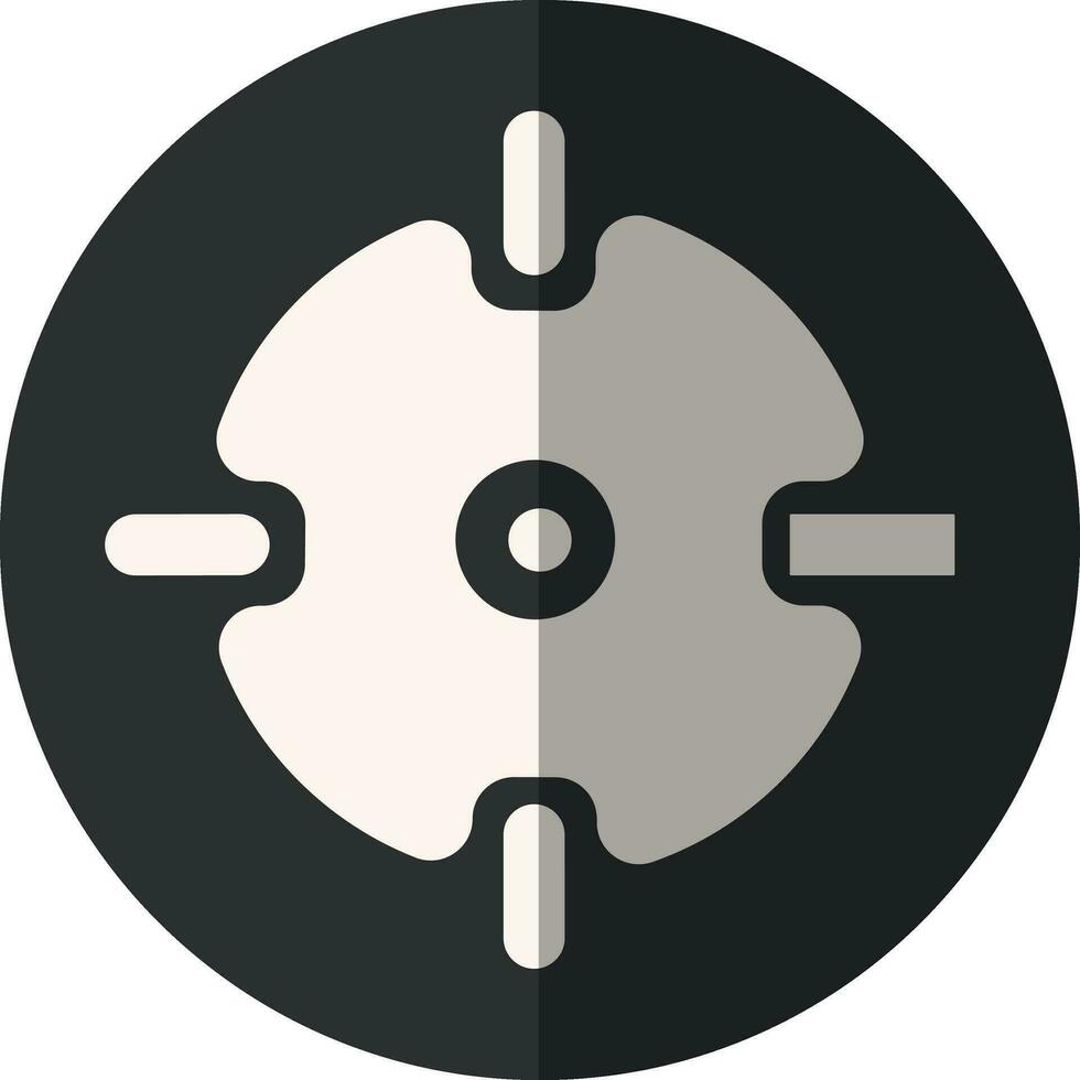 svart och vit fokus ikon eller symbol i platt stil illustration. vektor