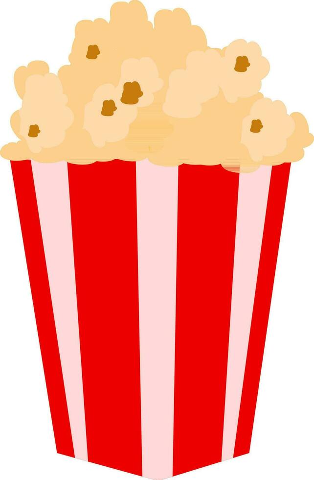 Illustration von Popcorn im Kasten. vektor