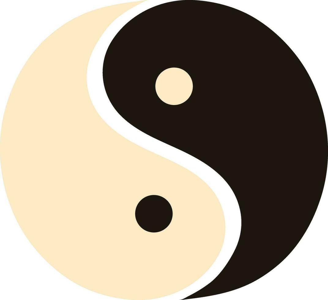 stilvoll ying Yang Symbol. vektor