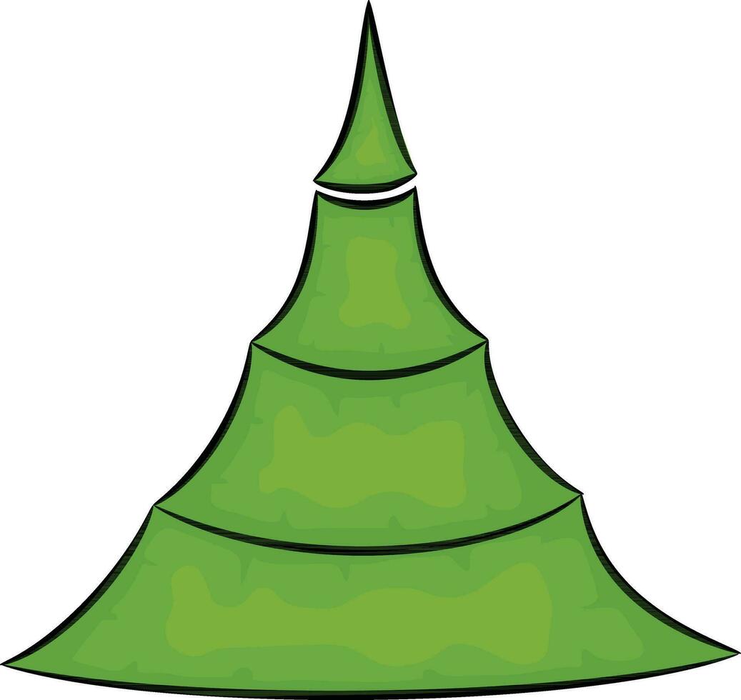 Illustration von ein Grün Weihnachten Baum. vektor