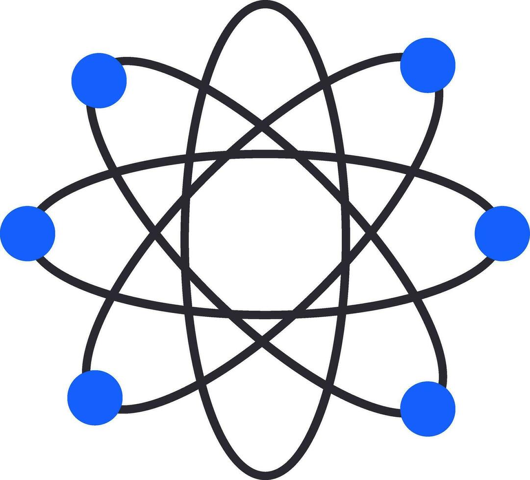 Illustration von Atom. vektor