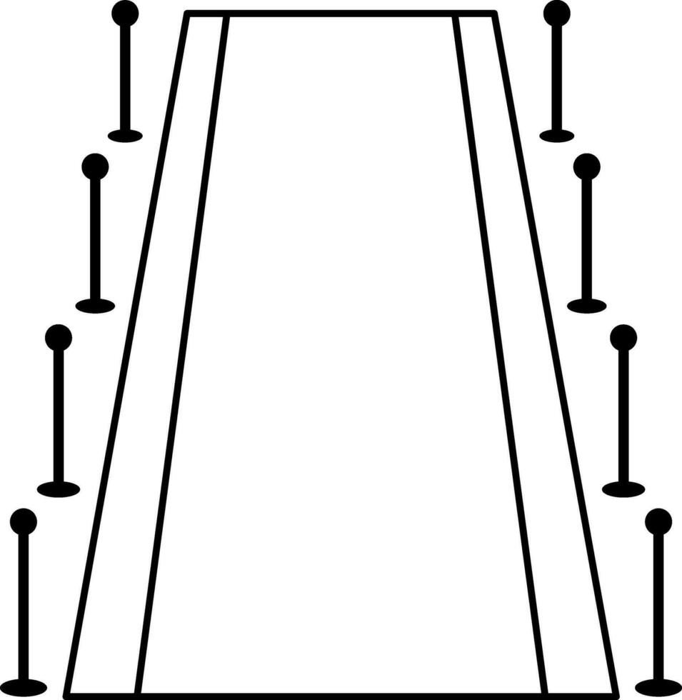 Barriere Symbol zum Eintrag im Kino Halle. vektor