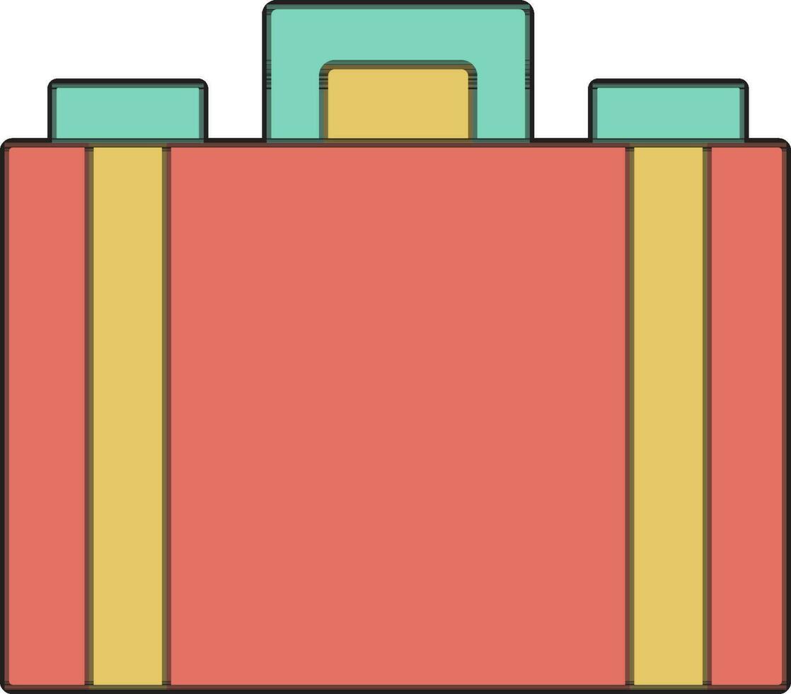 färgrik ikon av väska i platt design. vektor