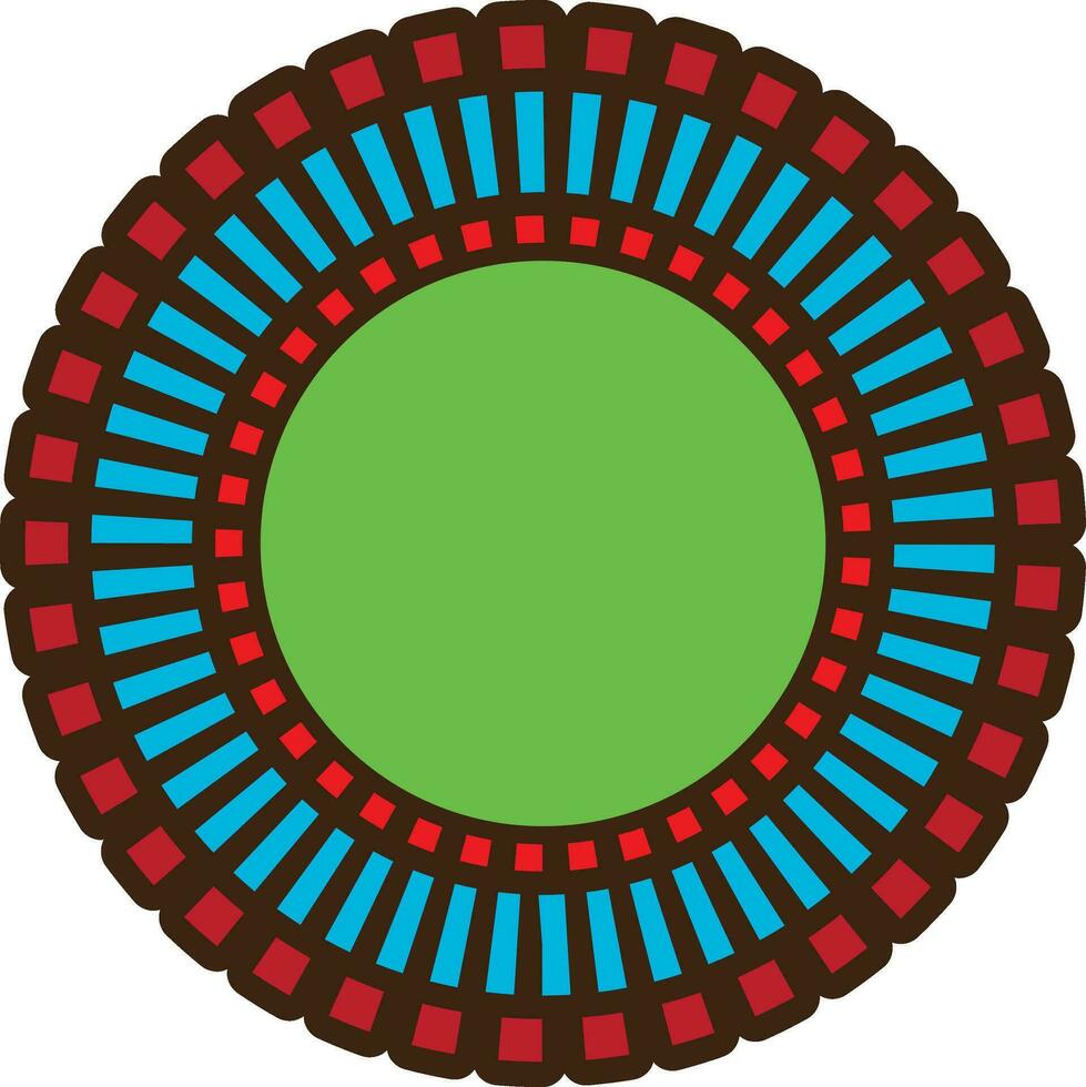 illustration av cirkulär dekorativ element. vektor