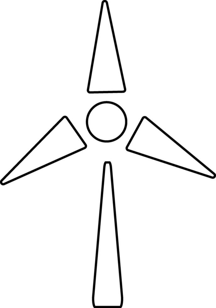 Windmühle dünn Linie Symbol zum verlängerbar Energie Konzept. vektor
