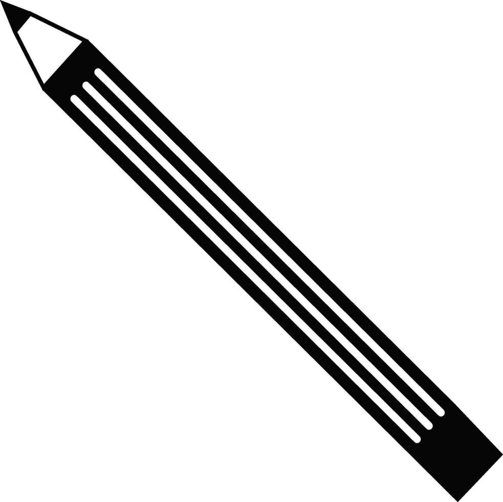 hölzern Bleistift Symbol im Abbildung zum Bildung oder Schreiben. vektor