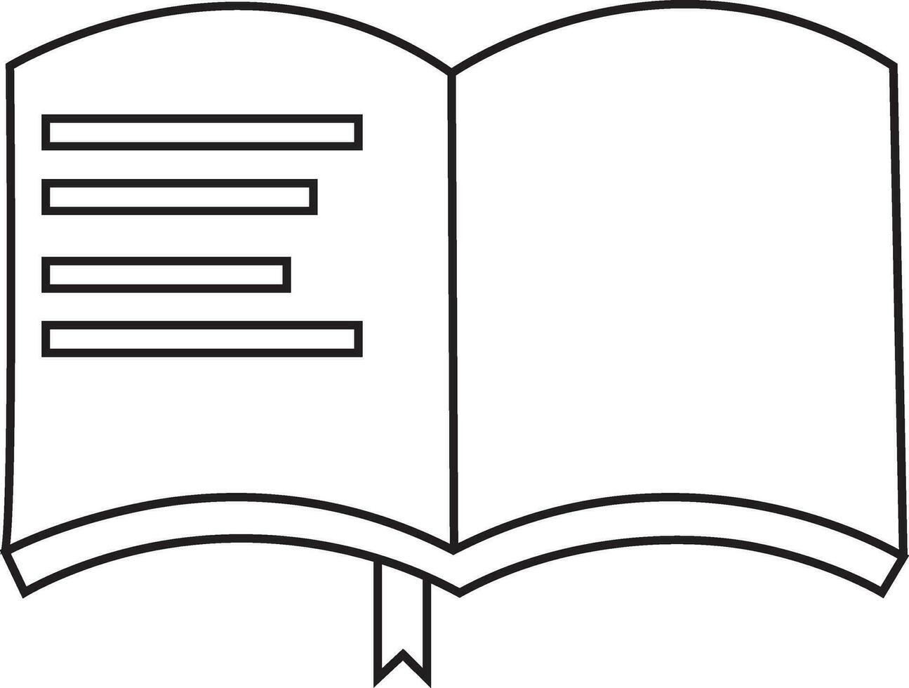 Illustration von öffnen Buch Symbol zum Bildung Konzept. vektor