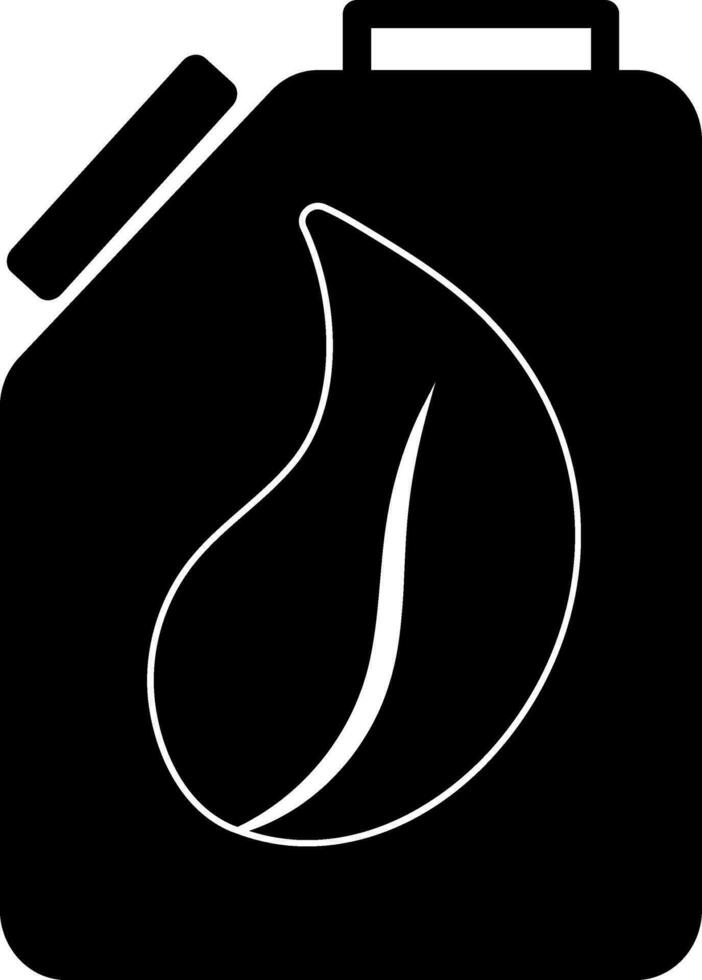 Öko Treibstoff Symbol von Kanister im eben Stil. vektor