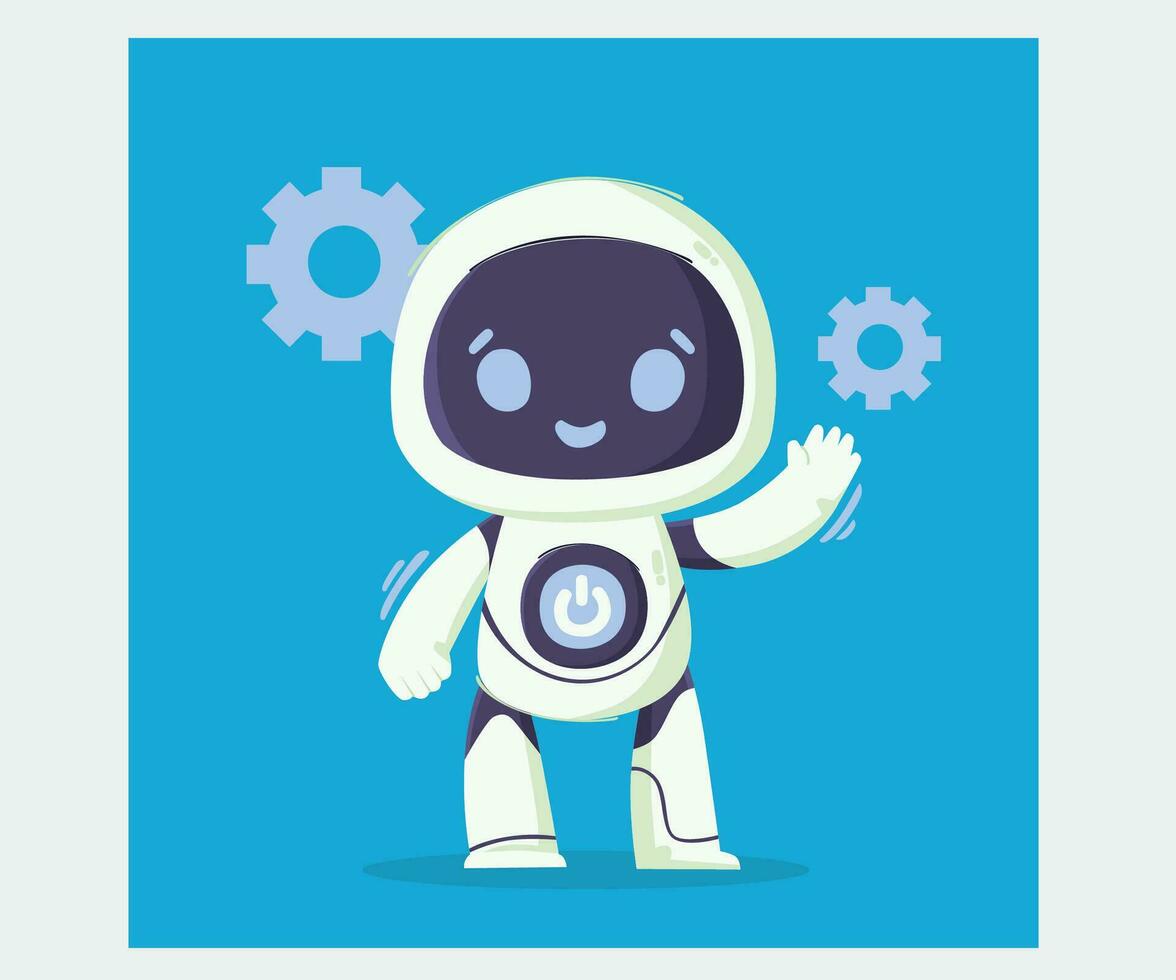 süß Roboter Symbol Illustration vektor