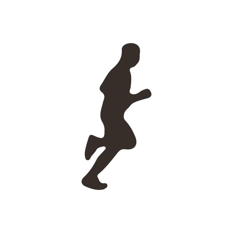 Vektor Läufer, Silhouette Mann Laufen