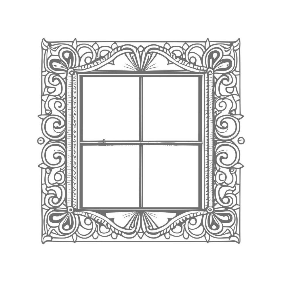 Fenster Färbung Buch. vektor
