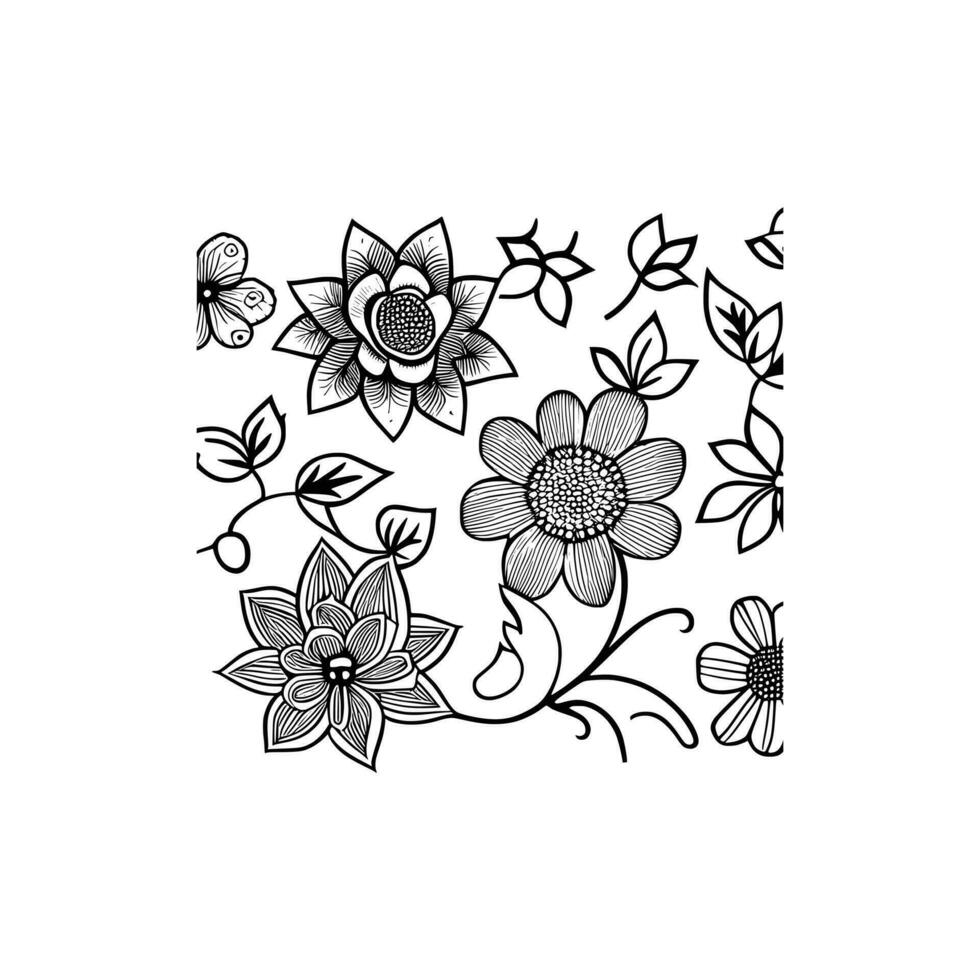 isoliert Gänseblümchen Linie Kunst Blumen- Clip Art Vektor