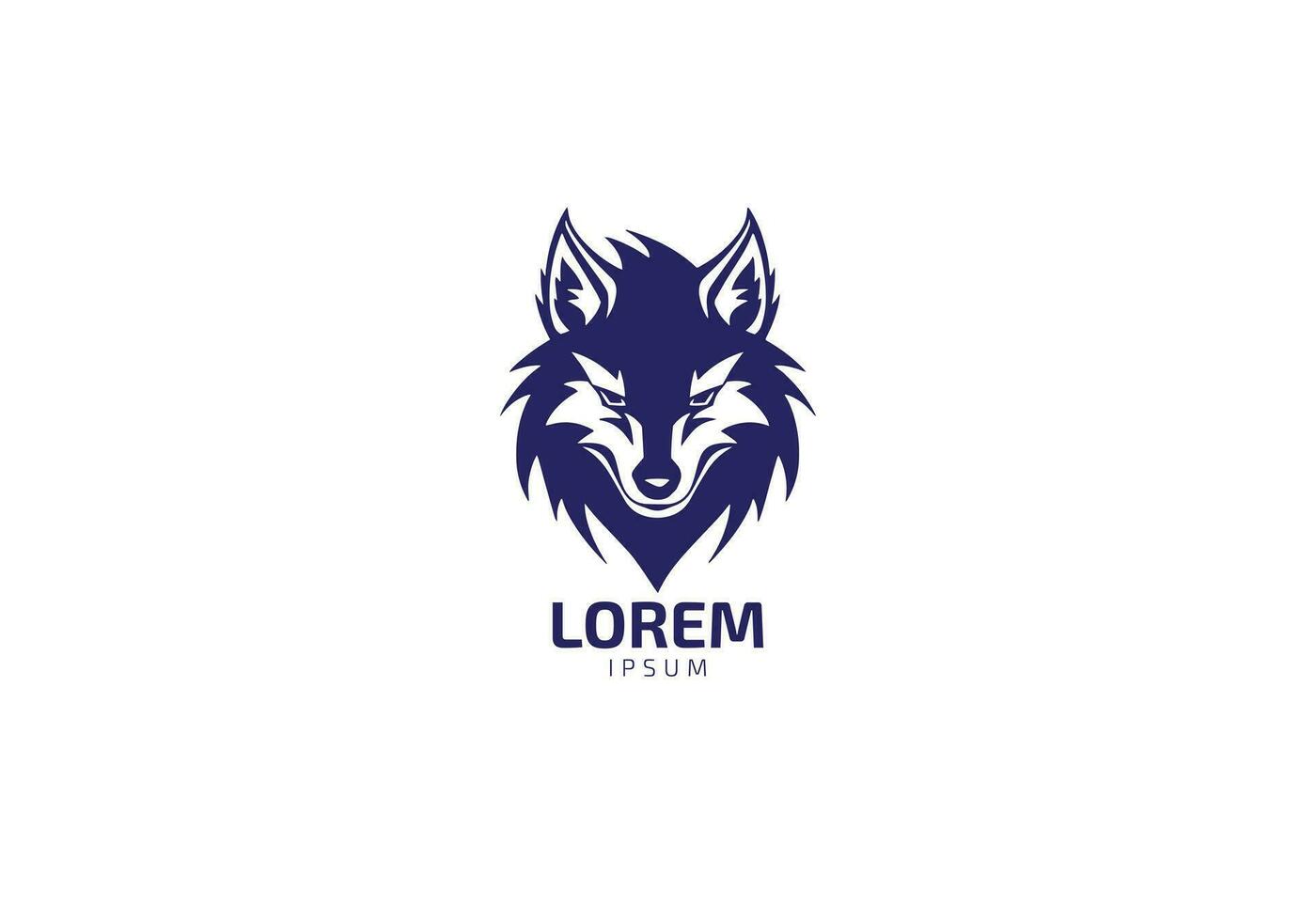 Wolf Kopf Logo Vektor Tier Marke Symbol