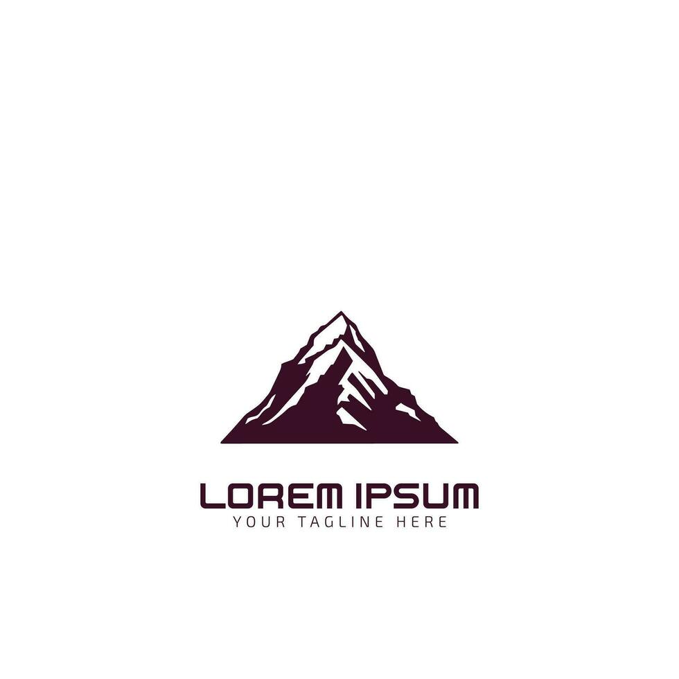 berg minimal logotyp ikon vektor av berg