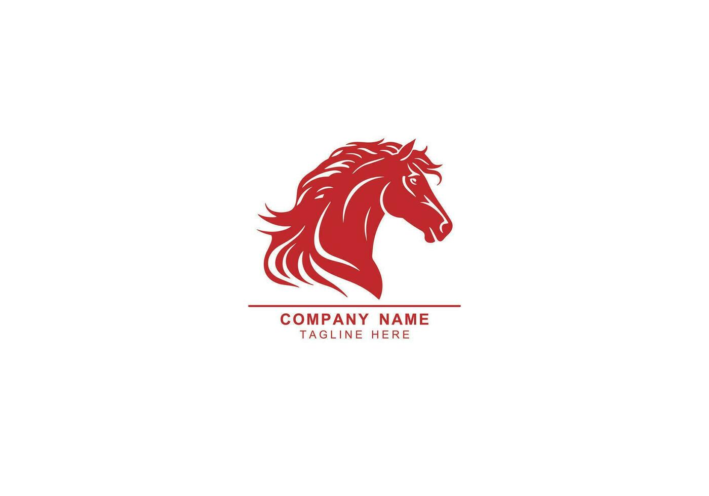häst logotyp den där är mycket modern och enkel vektor ikon mall