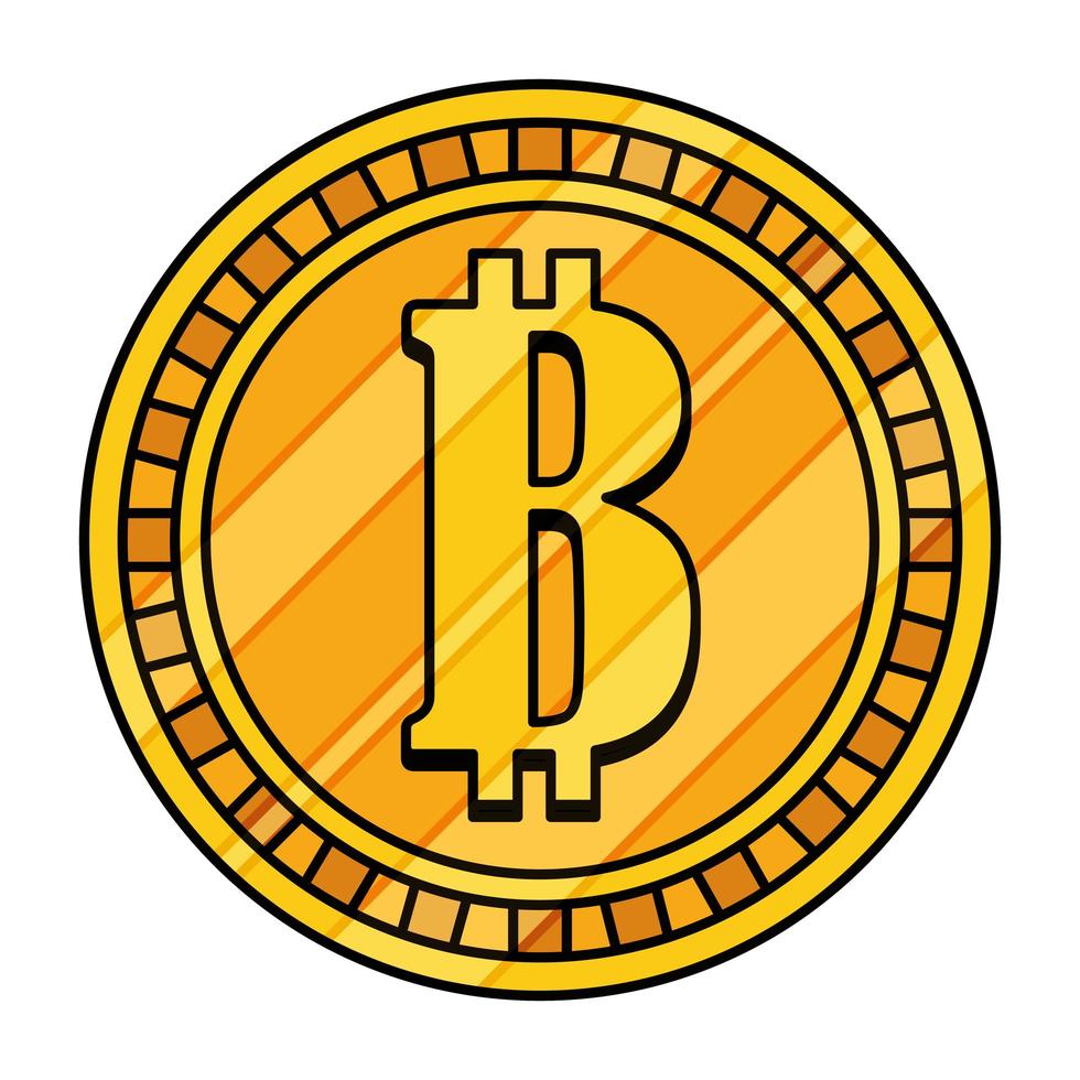 isolerad bitcoin vektor design