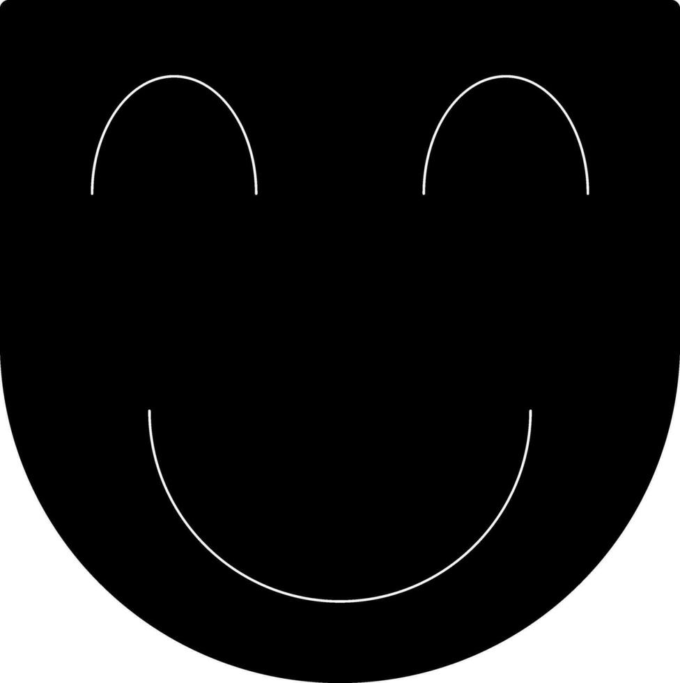 illustration av en svart smiley mask. vektor