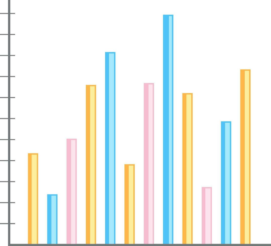 färgrik statistisk barer infographic för företag. vektor