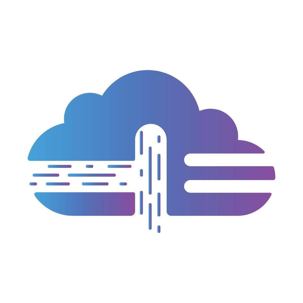 den logotyp med moln ikon vektor illustration
