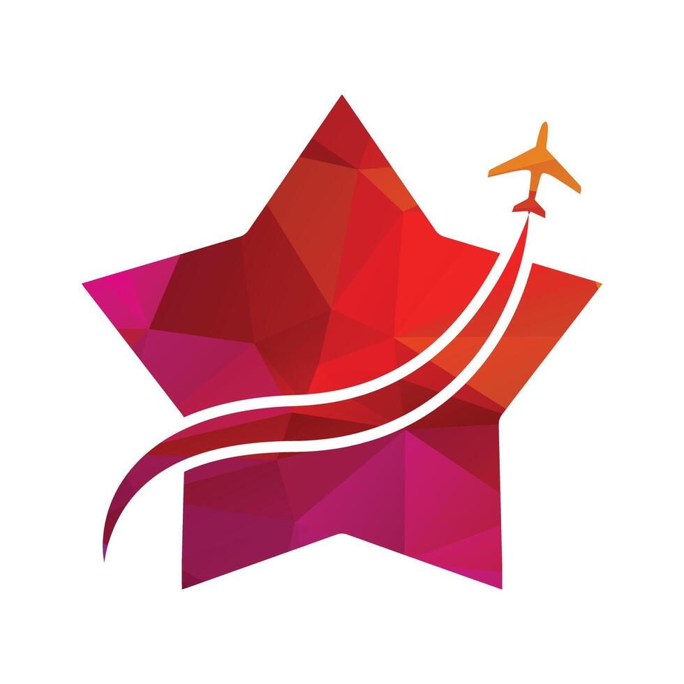 Reise Agentur Logo mit Star Vektor Illustration