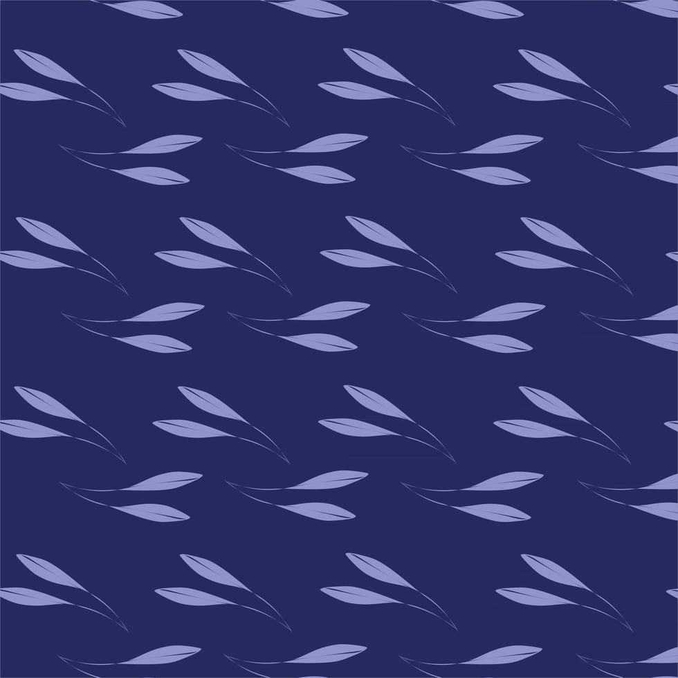 lila blå lövmönster vektor
