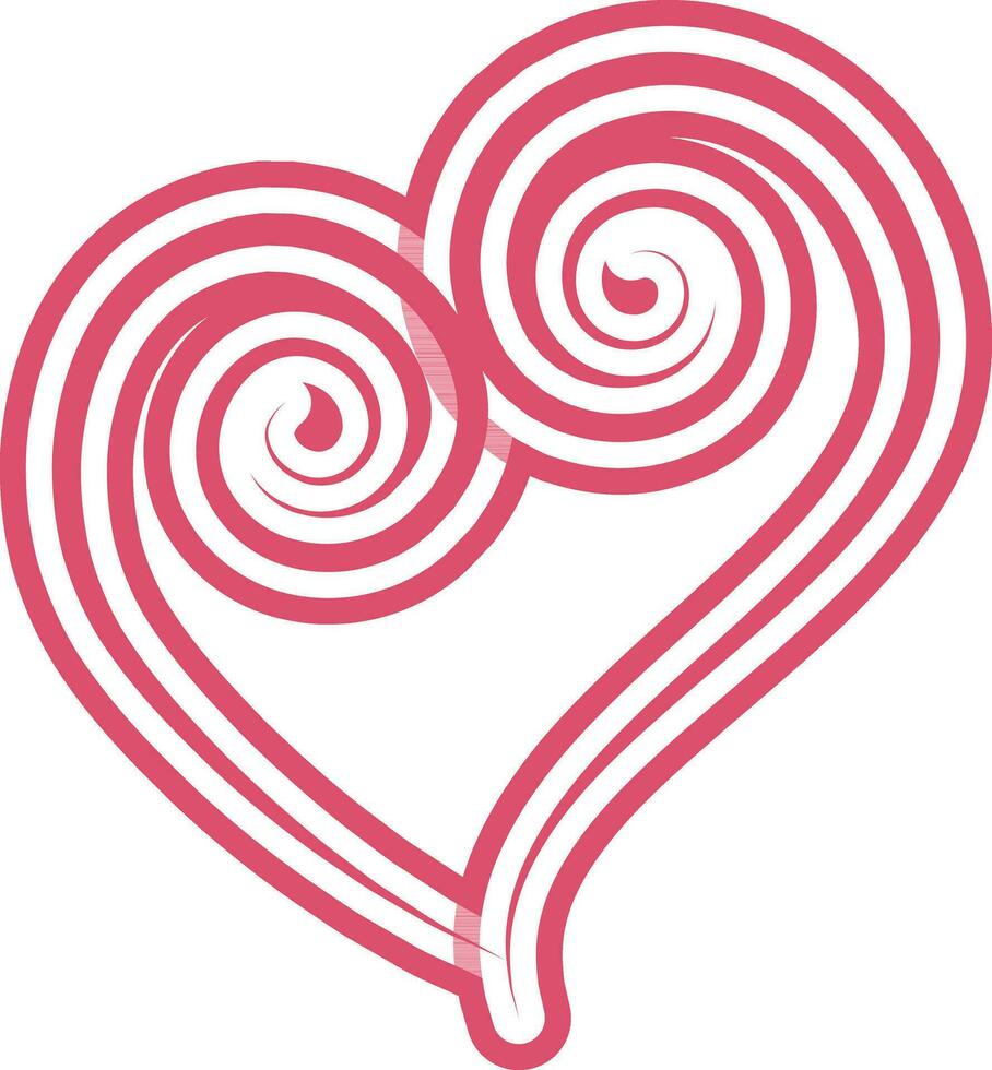 logotyp av röd hjärta tillverkad av abstrakt. vektor