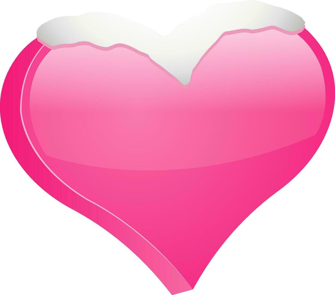 valentines dag metall ram i rosa hjärta. vektor