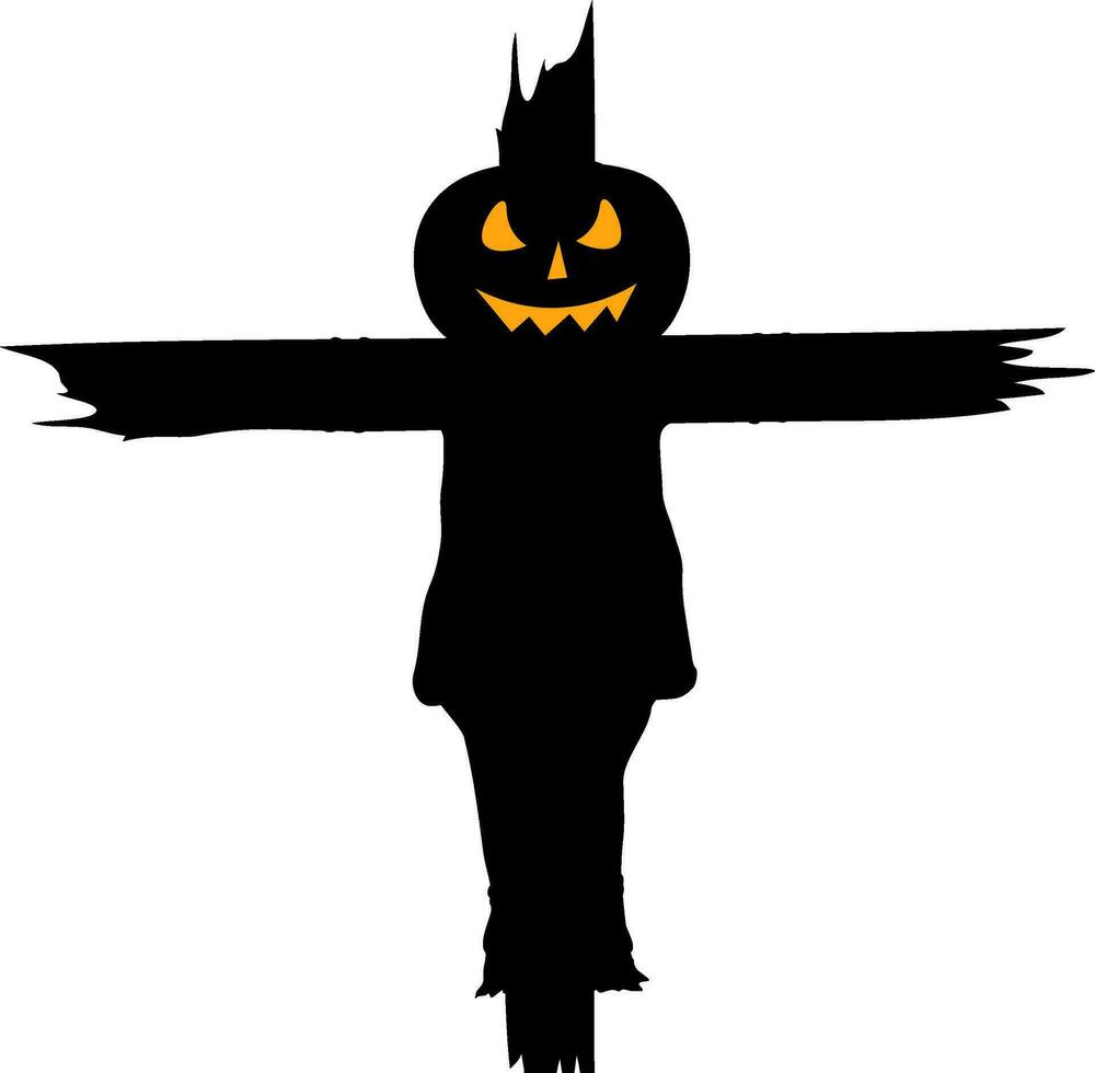 illustration av scarecrow för halloween. vektor