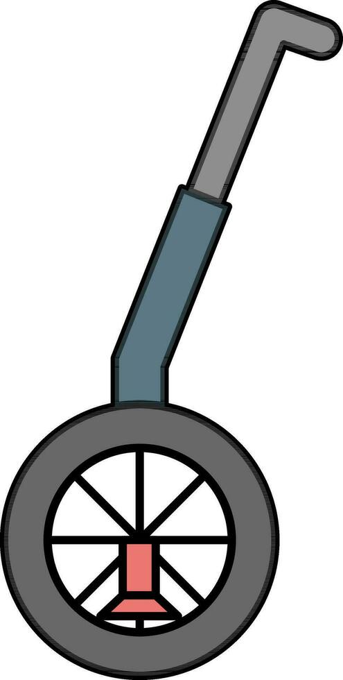 platt illustration av enhjuling. vektor