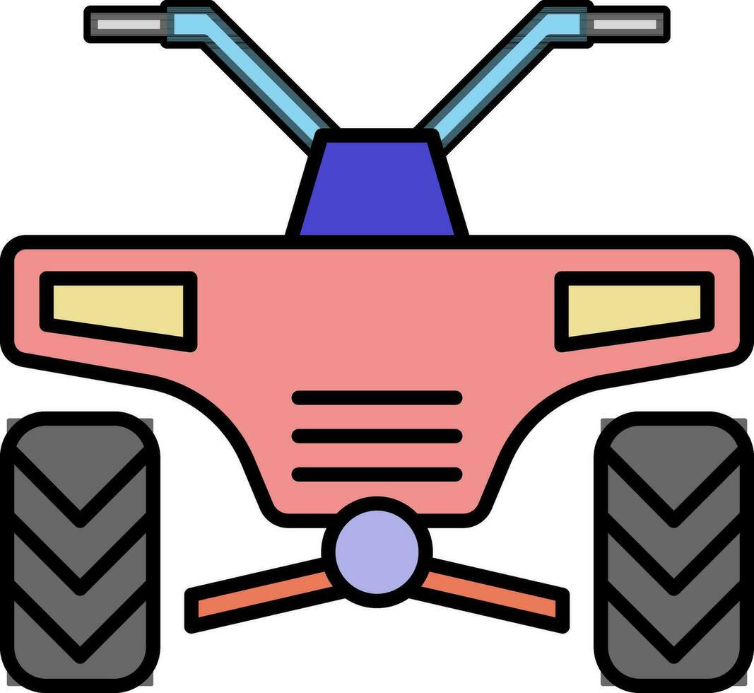 eben Illustration von Quad Fahrrad. vektor