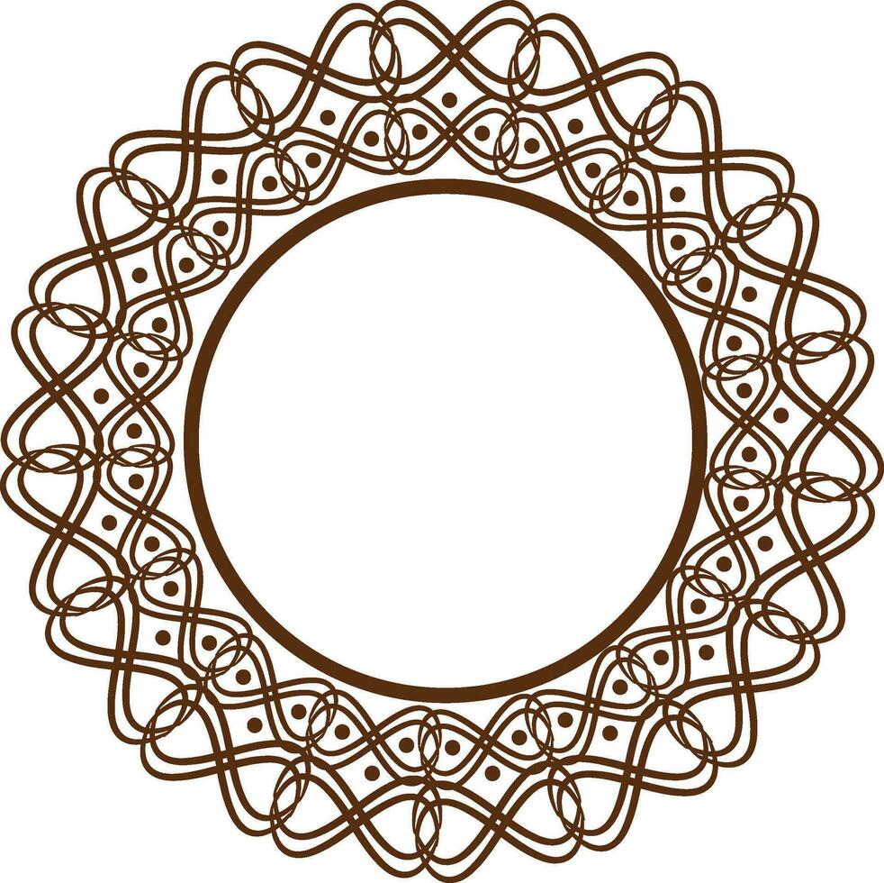 cirkel ram med blommig ornament. vektor