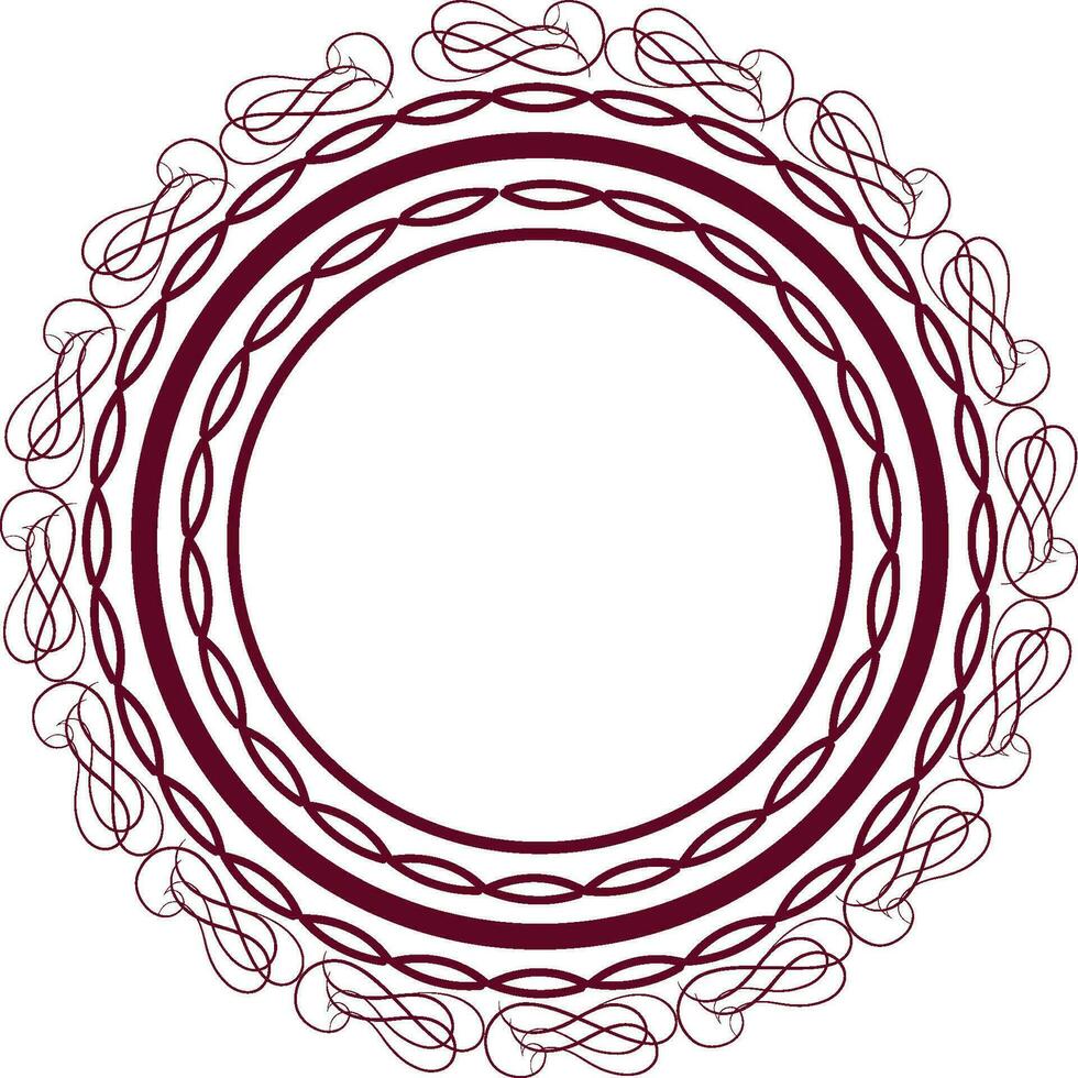 dekorativ ram i cirkel form. vektor