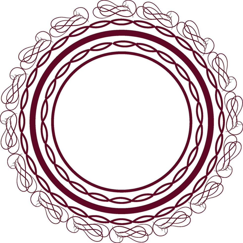 Zier Rahmen im Kreis Form. vektor