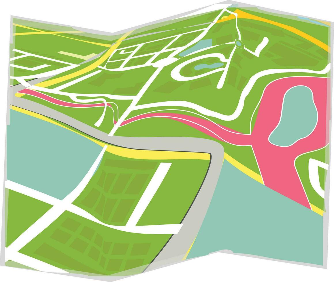 eben Illustration von Stadt Karte Symbol. vektor