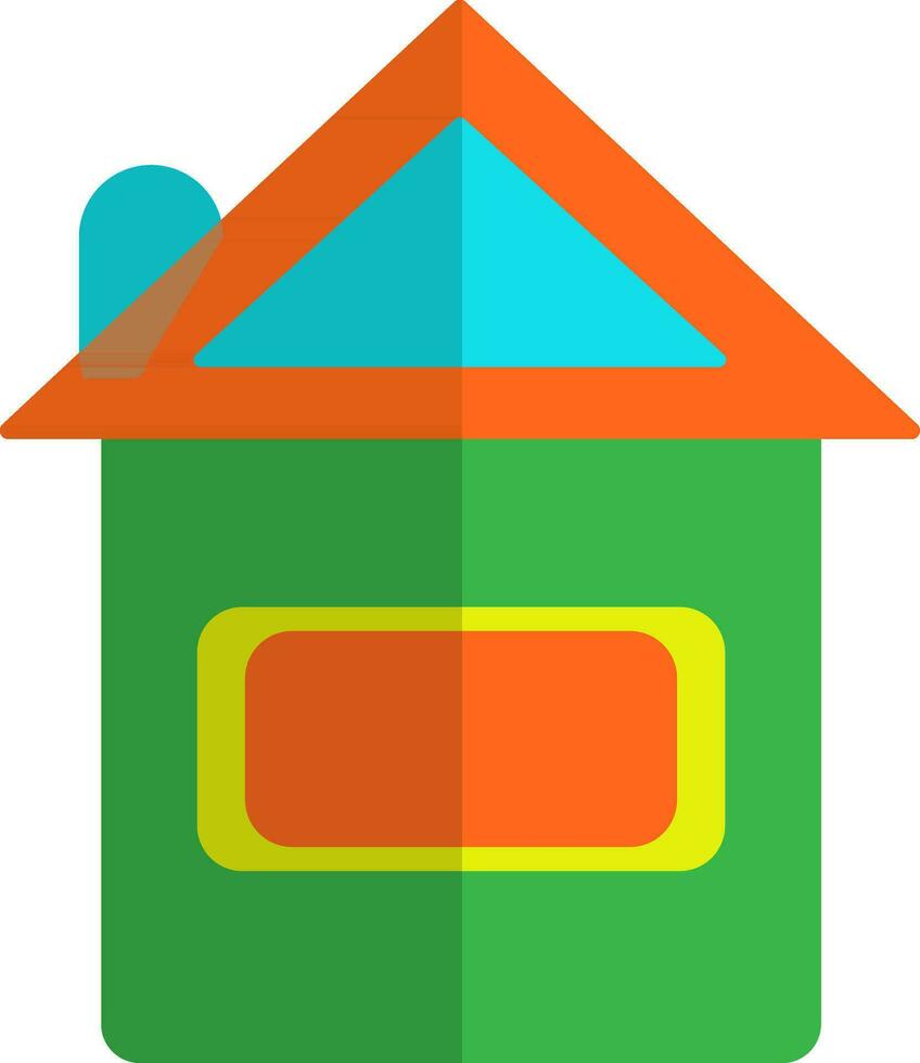 Illustration von ein Haus im eben Stil. vektor