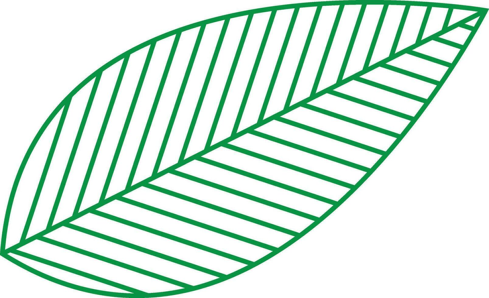 Linie Kunst Grün Blatt auf Weiß Hintergrund. vektor