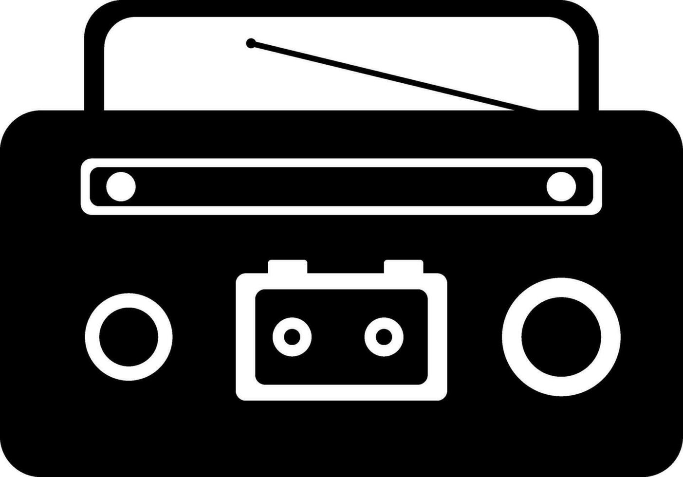 illustration av tejp inspelare för musik begrepp. vektor