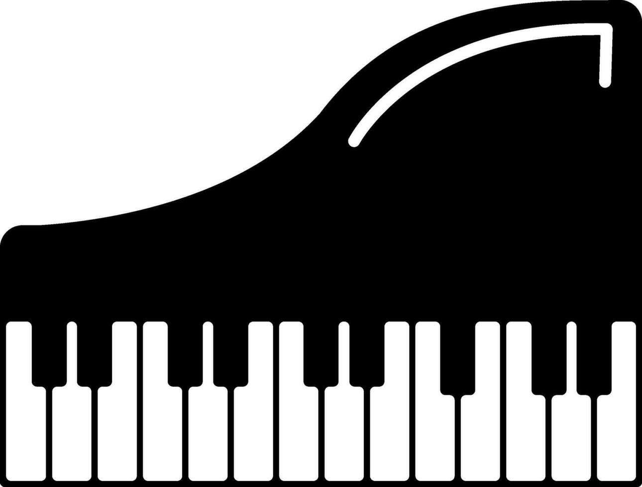 musikalisk instrument, piano tecken eller symbol. vektor