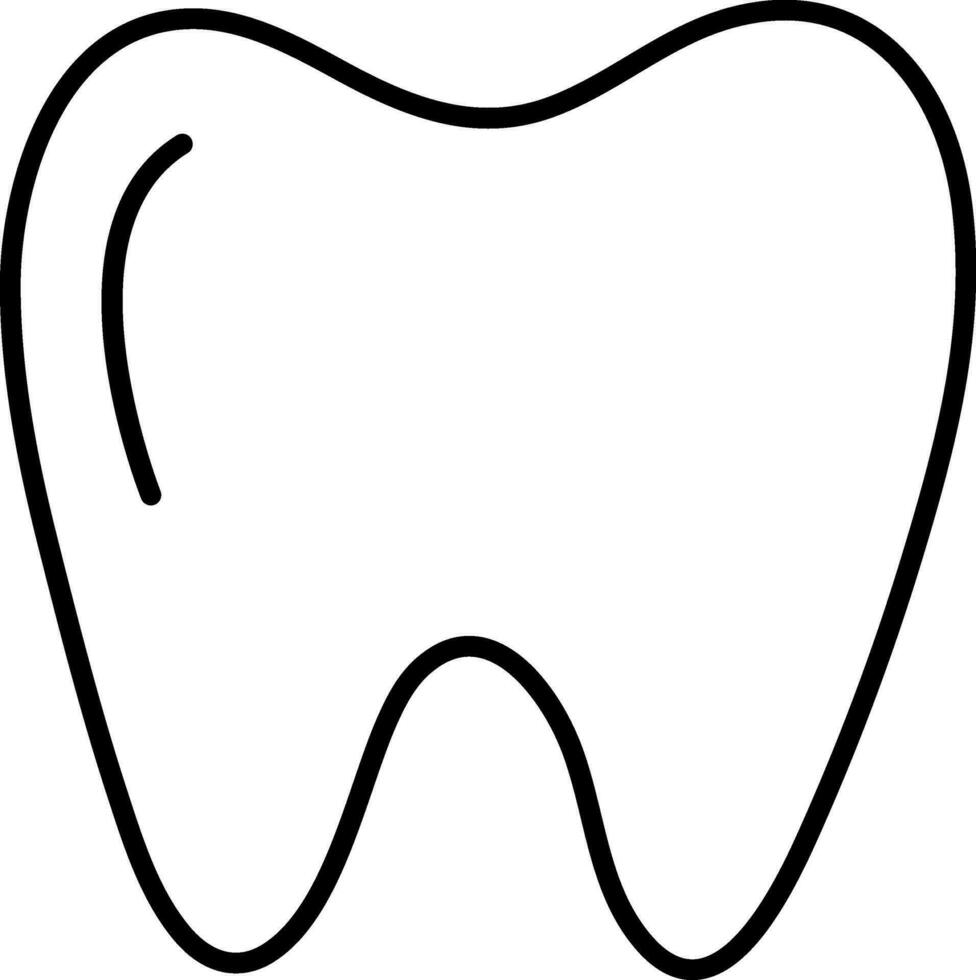 Linie Kunst Illustration von Zahn zum Dental Pflege. vektor