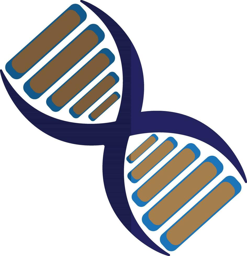 Illustration von ein DNA im eben Stil. vektor