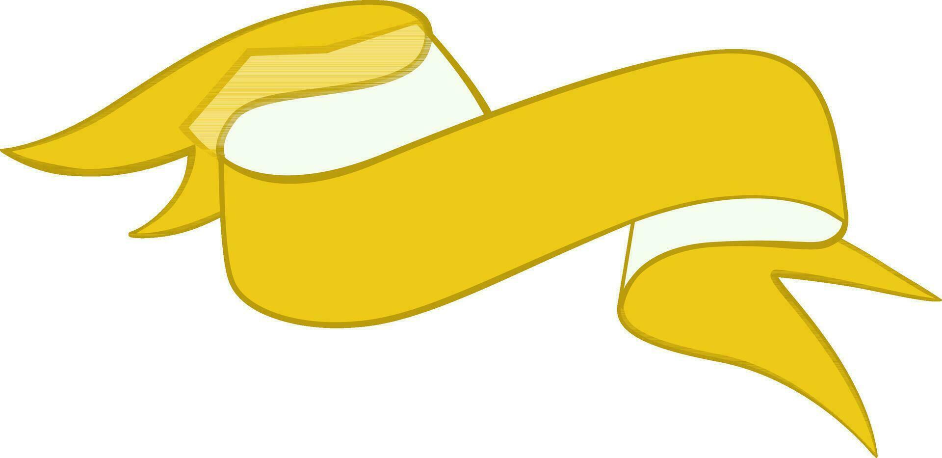 Illustration von Gelb Band Banner. vektor
