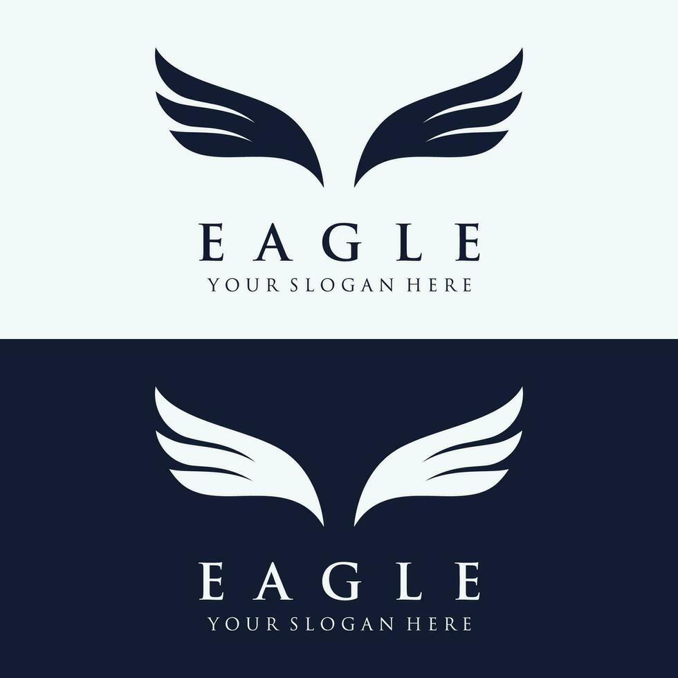 einfach Adler Vogel Logo Vorlage Design mit kreativ Idee.Vektor Illustration. vektor