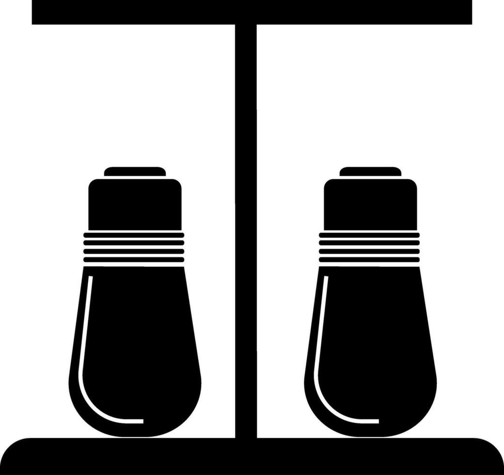 schwarz und Weiß Salz- streuen Flaschen. vektor