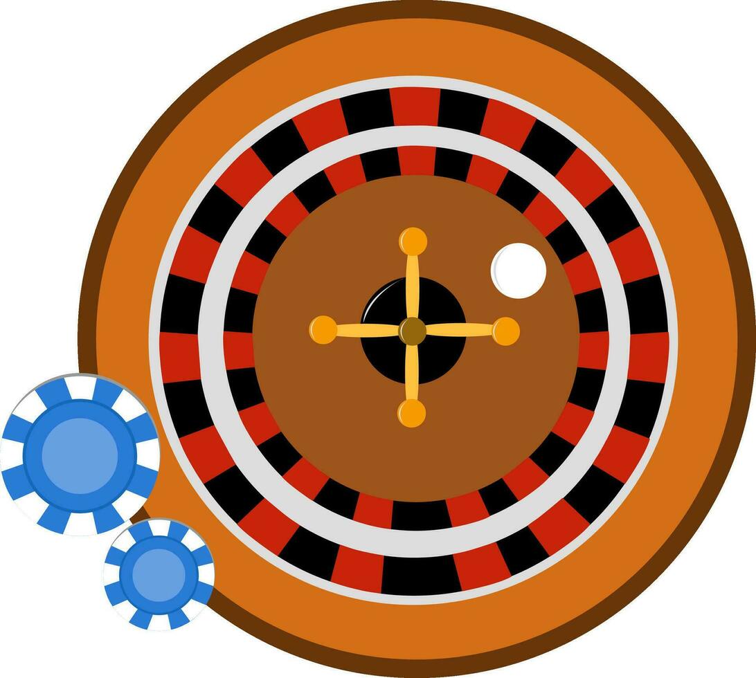 illustration av roulett hjul. vektor