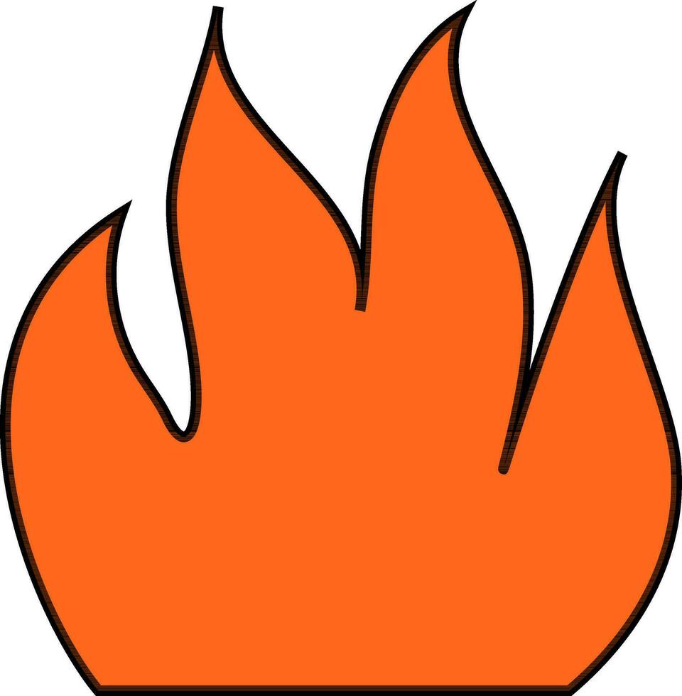 Orange Feuer Symbol. vektor