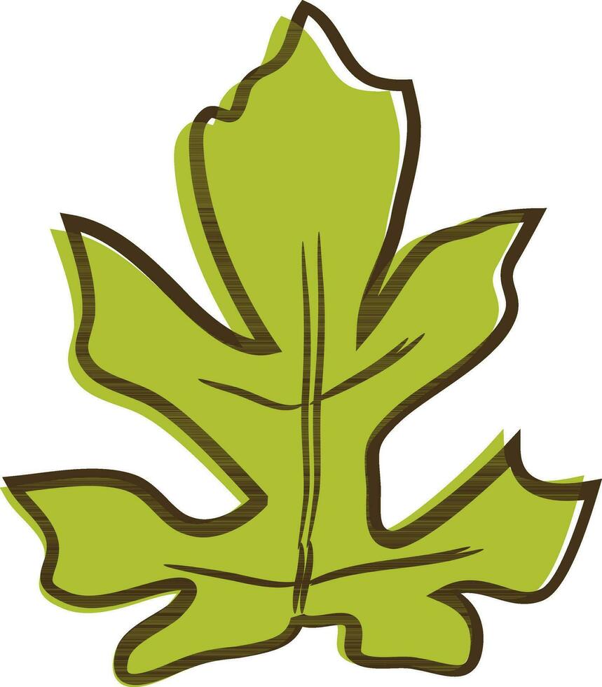 illustration av en ek löv. vektor